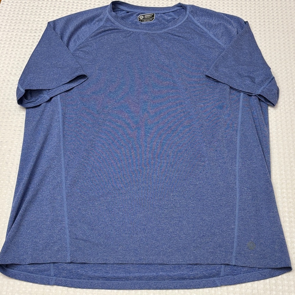 Mondetta Outdoor Men’s LARGE Heather Blue Short Sleeve Lightweight Athletic Tee